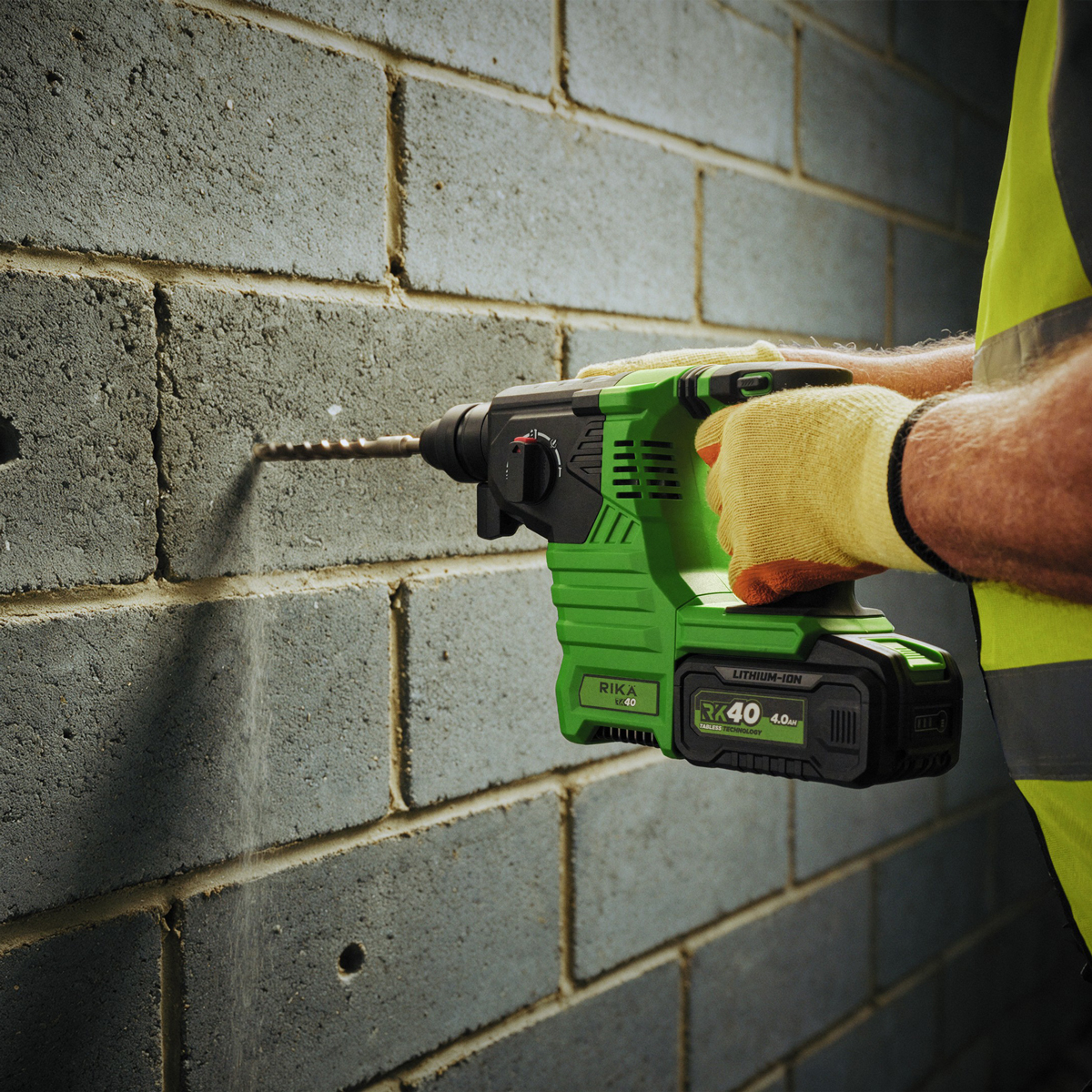 Rikä RK40 40V Cordless SDS-Plus Rotary Hammer Drill | 2.4 J Impact Energy | Brushless Motor | Body Only
